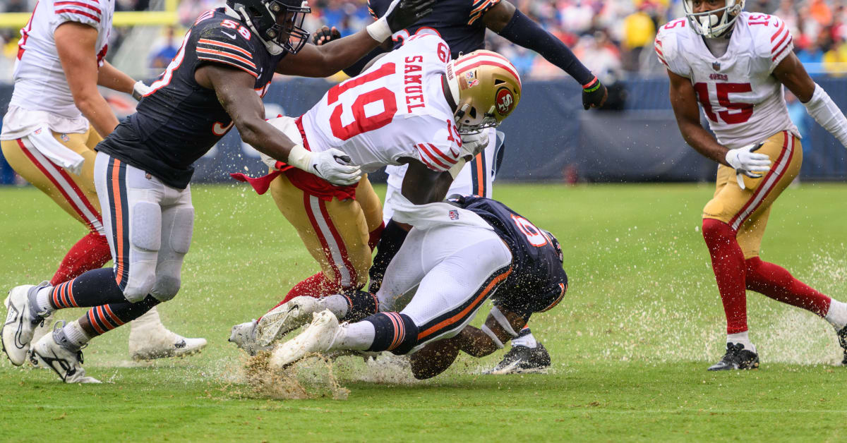 49ers, Bears played in shocking conditions as rain flooded Soldier Field