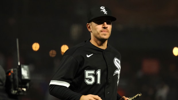 Jul 1, 2022; San Francisco, California, USA; Chicago White Sox right fielder Adam Haseley (51) returns to the dugout after the win against the San Francisco Giants at Oracle Park.