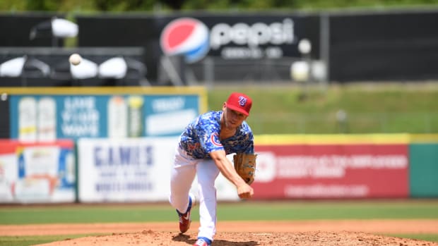 Chicago Cubs prospect Ryan Jensen throws a pitch for the Double-A Tennessee Smokies