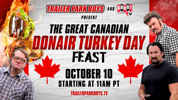Ricky, Julian, and Bubbles from Trailer Park Boys to host 1st annual Donair Turkey Day Feast on Shout TV.