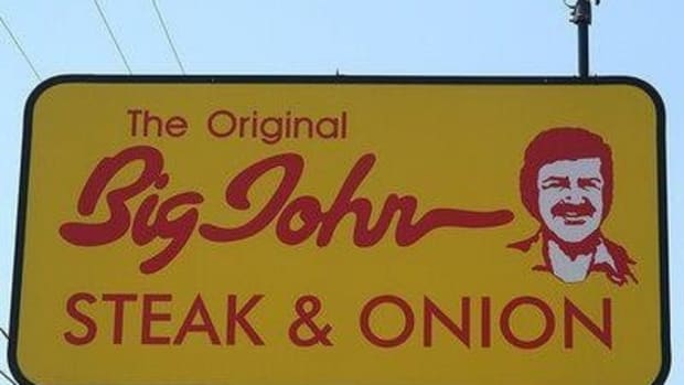 Big John Steak and Onion sign in Flint, MI.