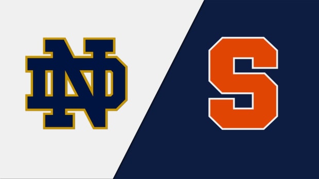 Notre Dame and Syracuse logos side-by-side