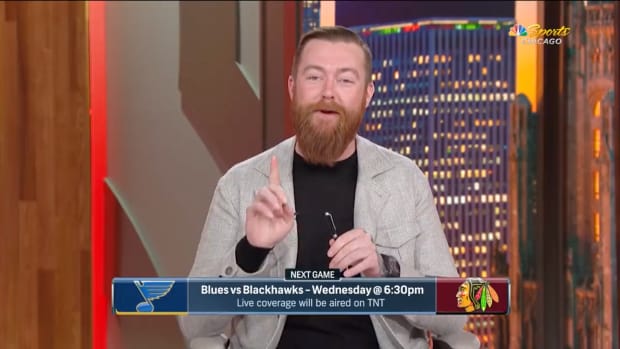 Former Chicago Blackhawks goalie Scott Darling speaks about the St. Louis Blues during a segment on NBC Sports Chicago's postgame show.