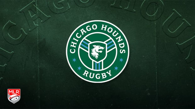 A graphic featuring the Chicago Hounds and Major League Rugby logos