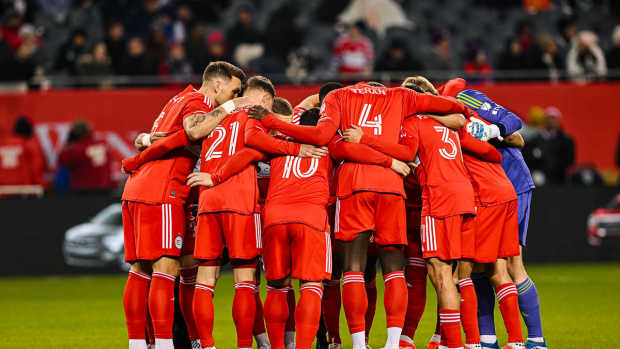 Chicago Fire huddle: Mandatory Credit: Chicago Fire FC
