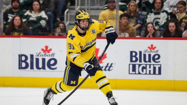 Blackhawks Prospects Frank Nazar, Oliver Moore Named Big Ten Stars Of ...