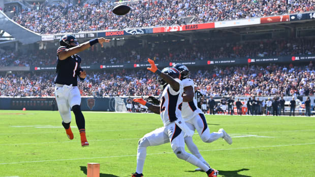 Game balls for the Denver Broncos 31-28 win over the Chicago Bears