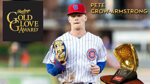 Cubs' top prospect Pete Crow-Armstrong earned the MiLB Gold Glove for his spectacular defense with the Myrtle Beach Pelicans and South Bend Cubs in 2022.
