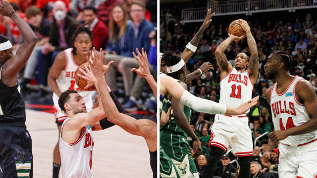 The Bulls have a pair of clutch shooters in the form of Zach LaVine and DeMar DeRozan. If it comes down to the last shot of the game, who do you want to take the shot for the Chicago Bulls?