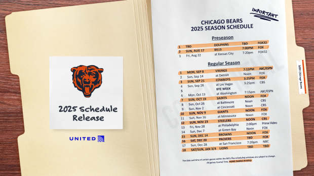 The Chicago Bears 2025 schedule.