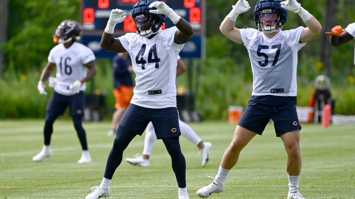 Chicago Bears tight end Jake Tonges (46) during an NFL Preseason football  game against the Seattle