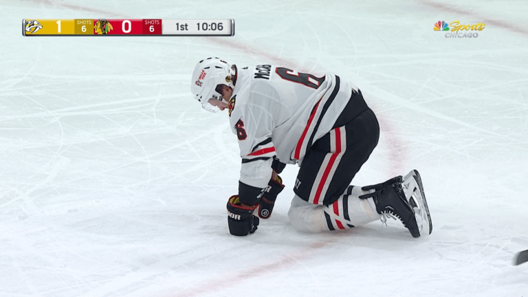 Blackhawks' Jake McCabe Exits Early After Taking Stick to the Face