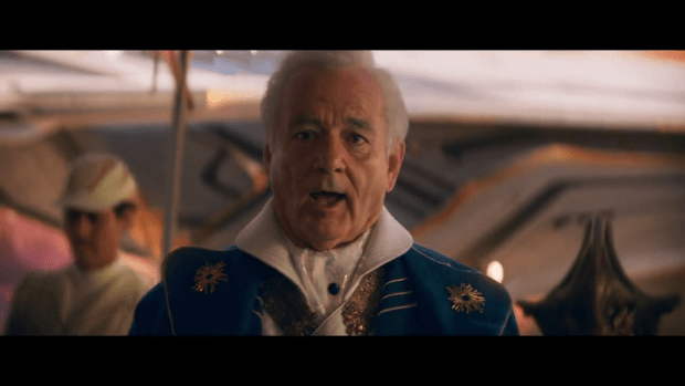 Bill Murray in the Antman and the Wasp: Quantumania trailer. He's wearing a blue overcoat