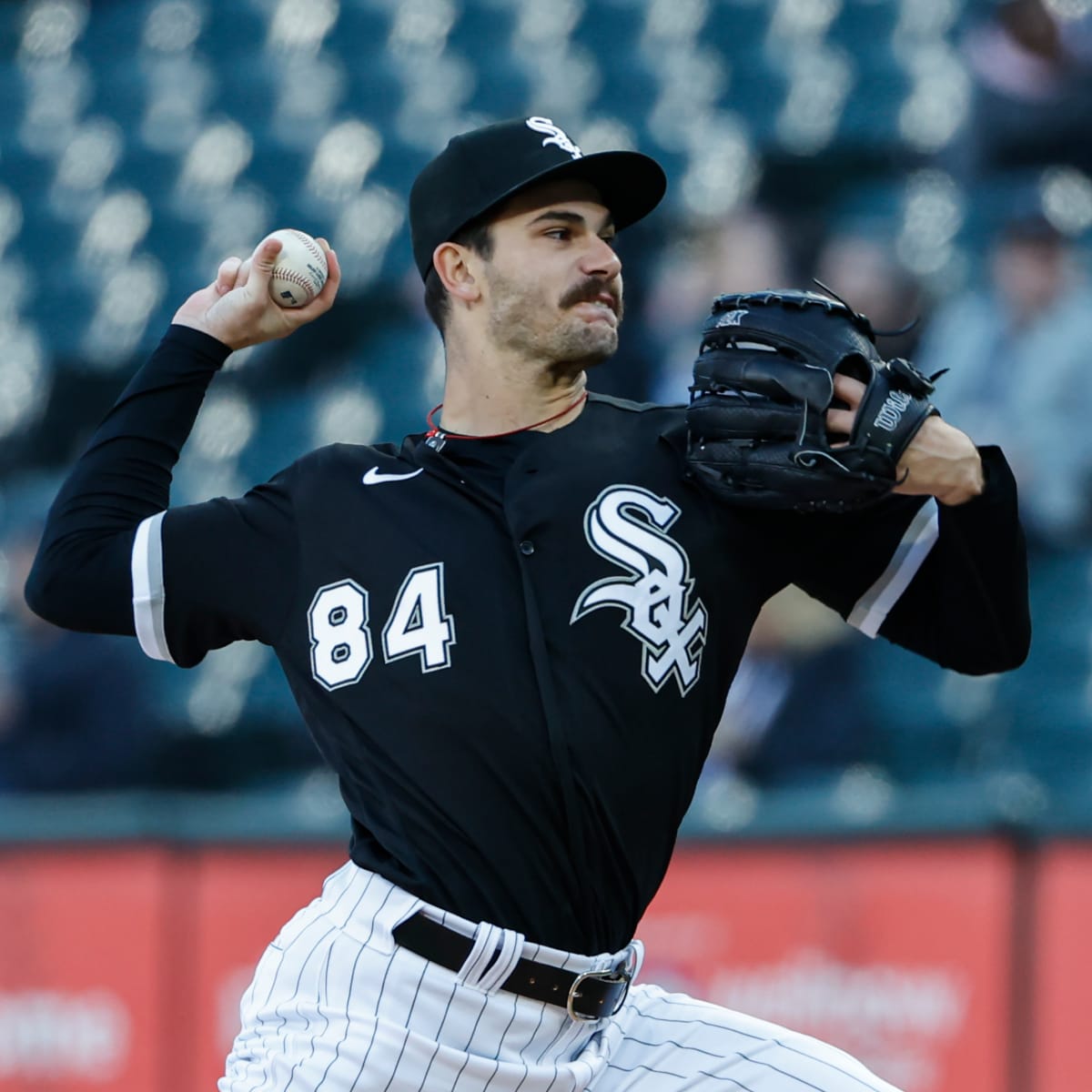 Starter Dylan Cease of the Chicago White Sox pitches in the first