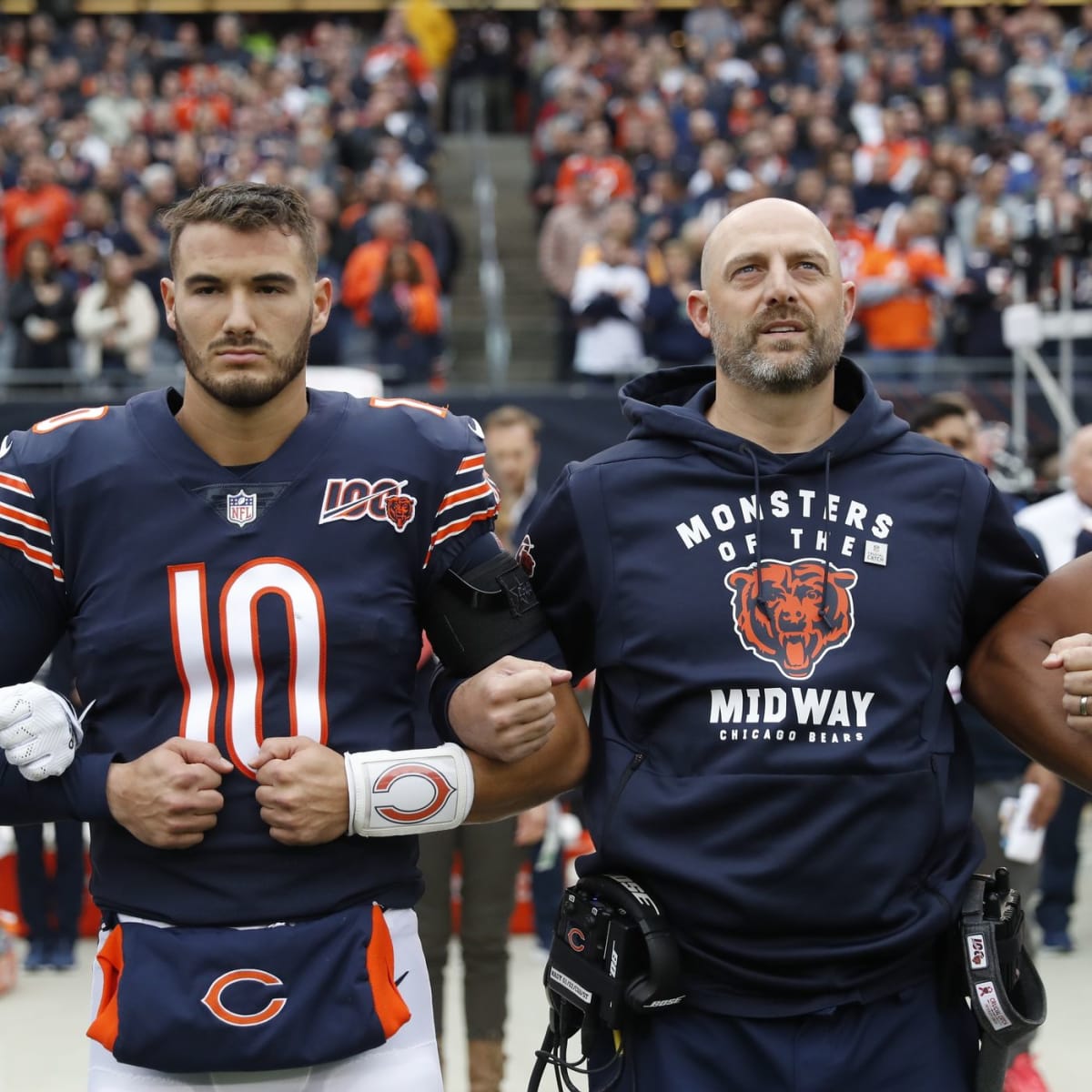 Chase Claypool Signs Old Mitch Trubisky Jersey at Soldier Field