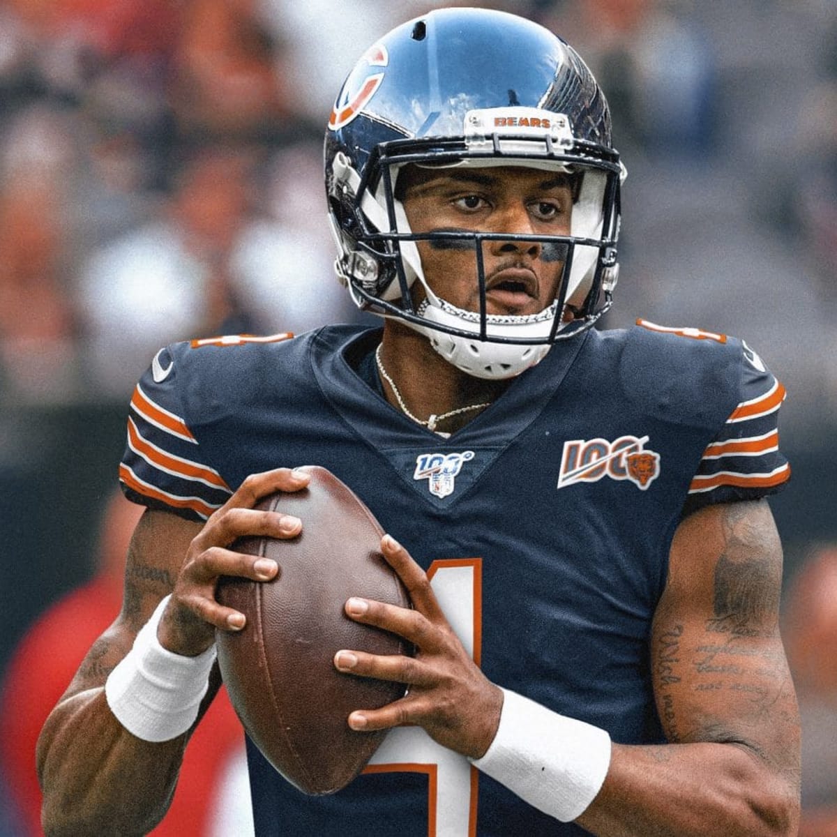 Chicago, United States. 13th Dec, 2020. Houston Texans quarterback Deshaun  Watson (4) scrambles with the ball during the third quarter against the Chicago  Bears at Soldier Field in Chicago on Sunday, December