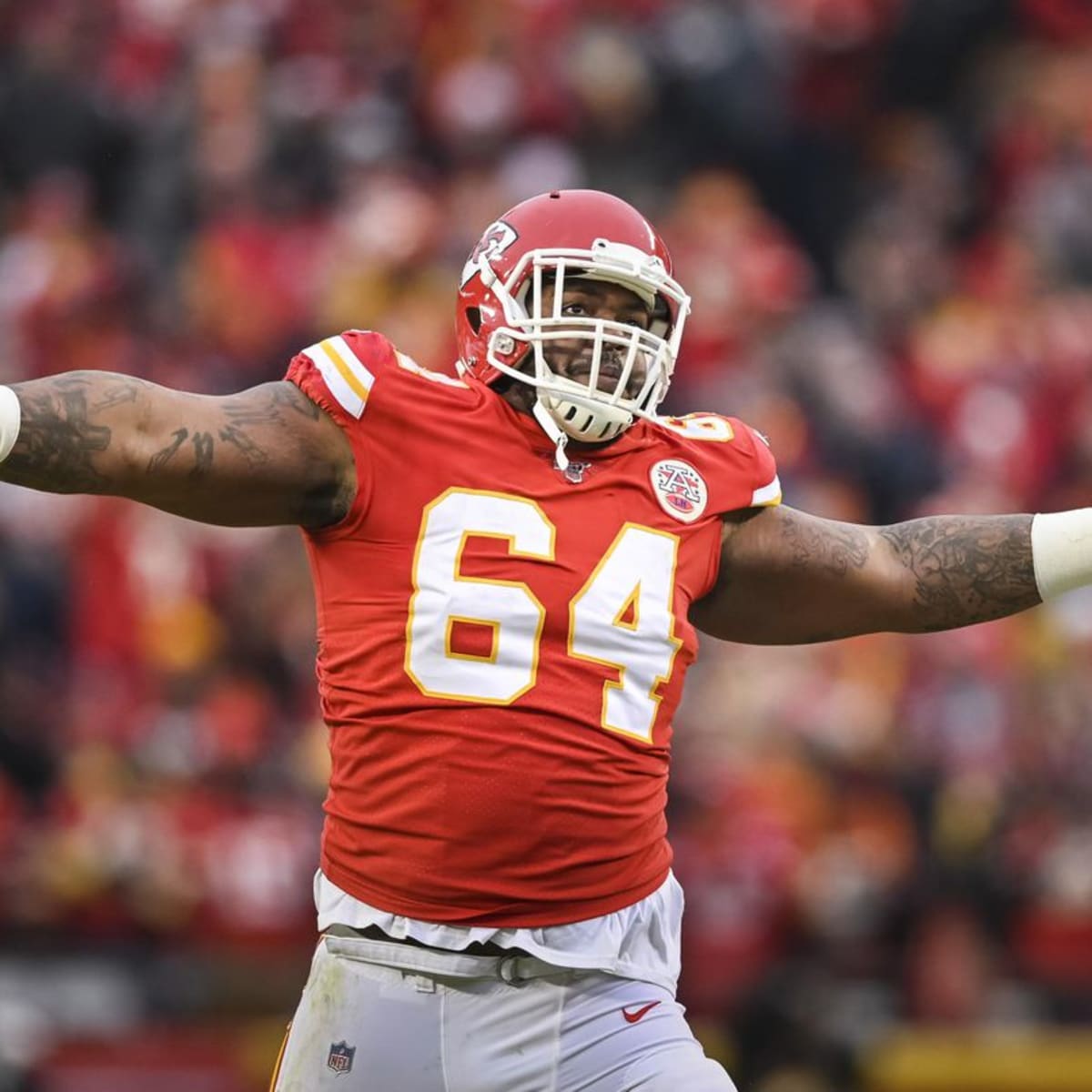 Chicago Bears defensive tackle Mike Pennel Jr. (63) walks off of