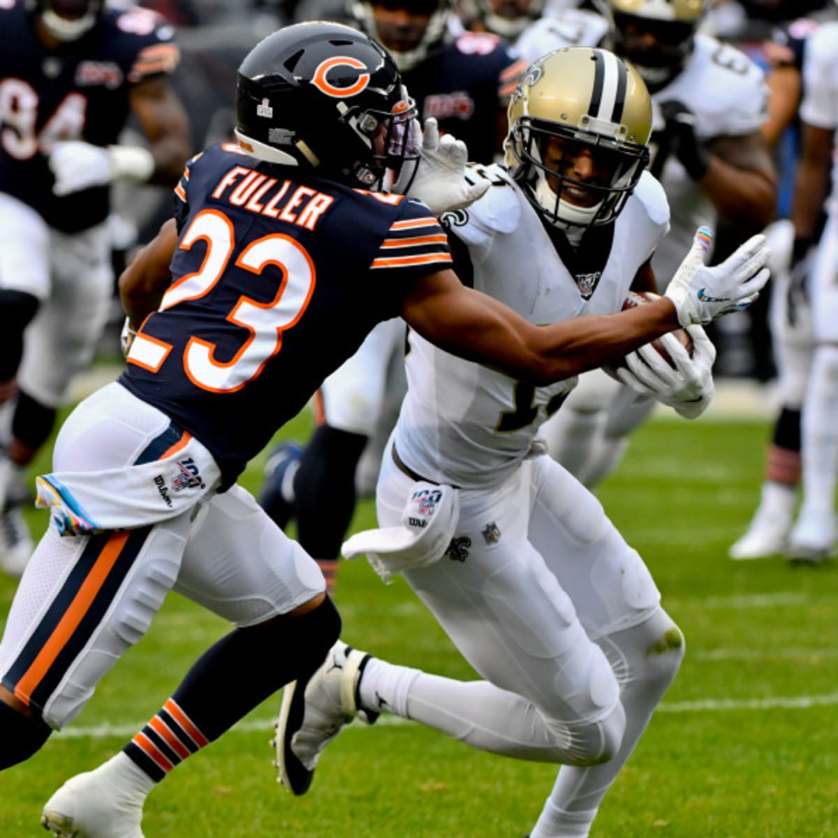 Chicago Bears cornerback Kyle Fuller (23) during an NFL wild-card playoff  football game against the New Orleans Saints, Sunday, Jan. 10, 2021, in New  Orleans. The Saints defeated the Bears 21-9. (AP