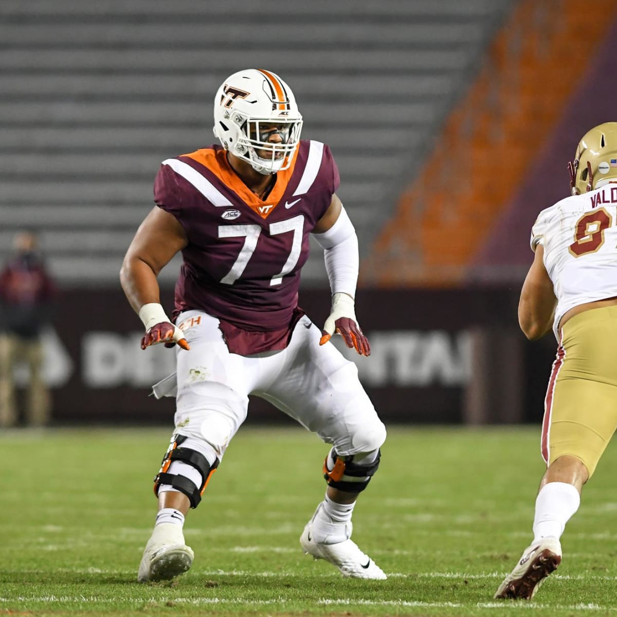Virginia Tech tackle Christian Darrisaw vaults up draft boards playing  through pandemic