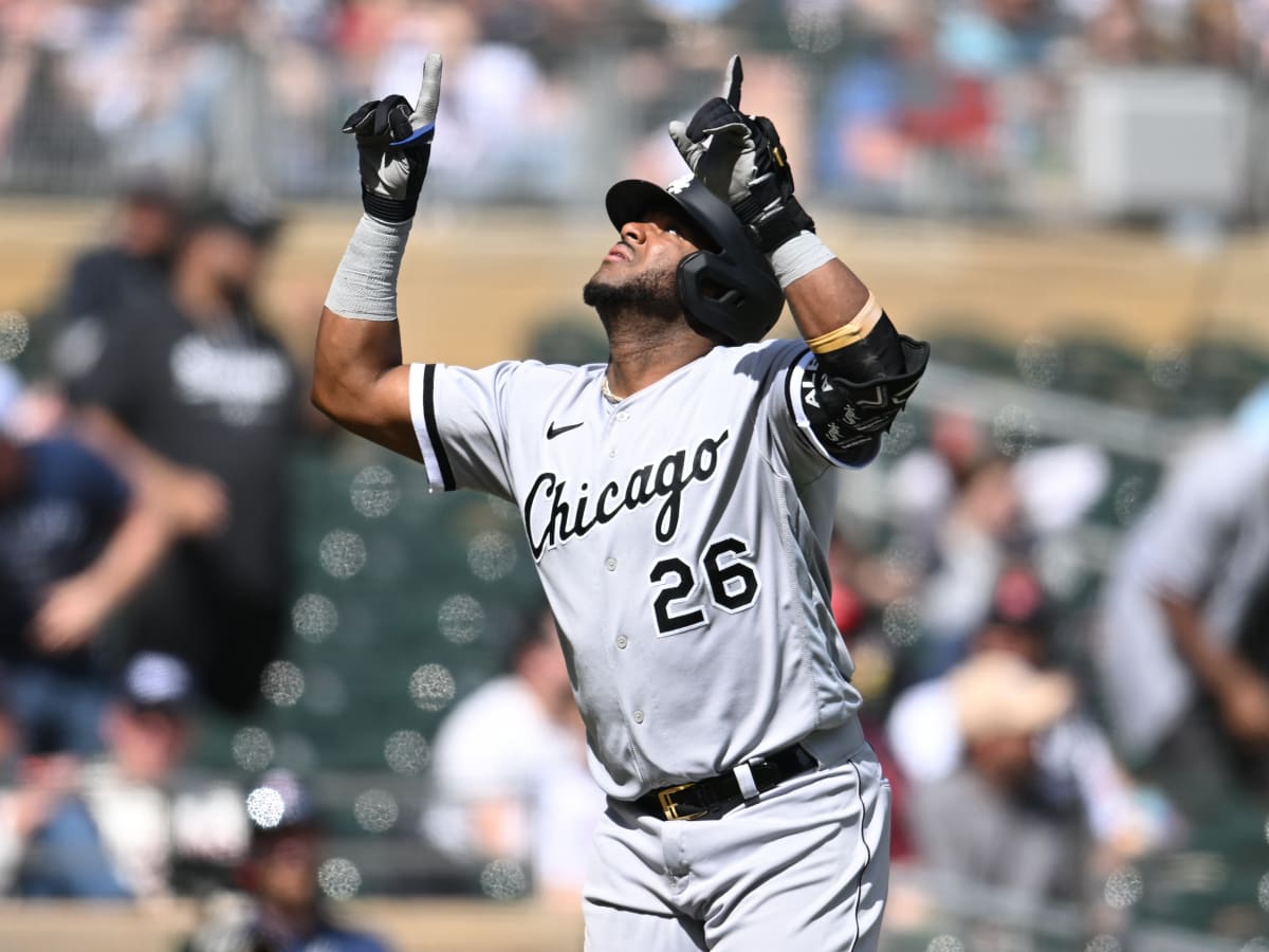 Chicago White Sox Andrew Benintendi gets ready to bat against the Minnesota  Twins during the fifth