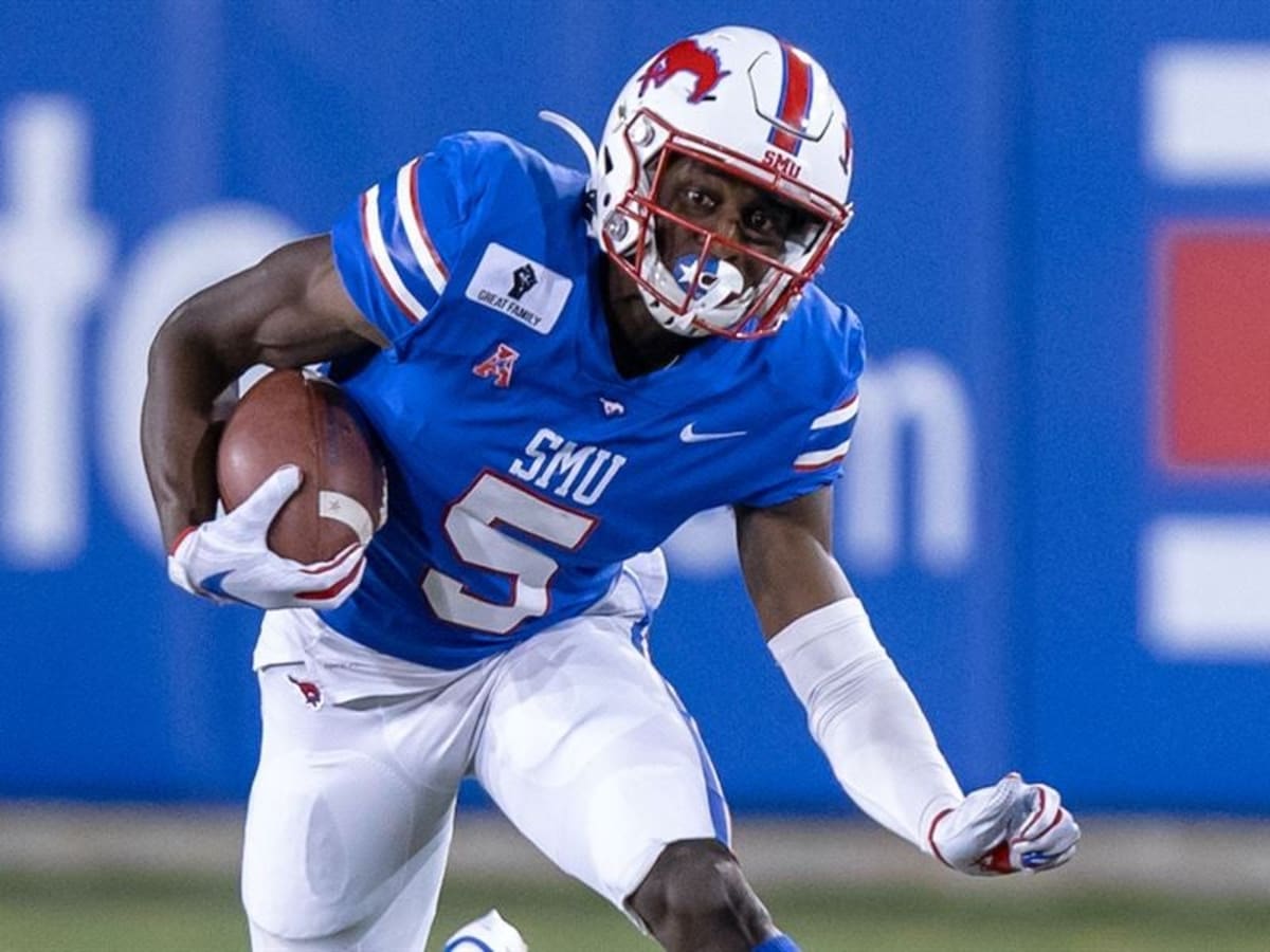 Danny Gray #WO12 of SMU runs the 40 yard dash during the NFL