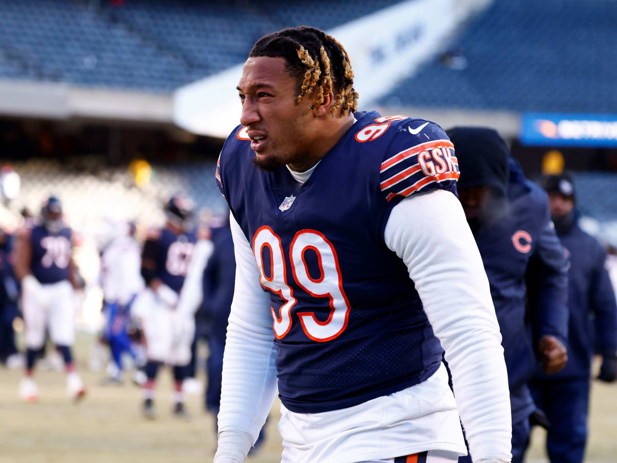 Chicago Bears wide receiver Darnell Mooney (11) runs a route during an NFL  preseason football game