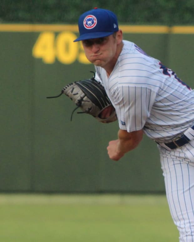 Chicago Cubs prospect Bailey Horn throws a pitch for the South Bend Cubs