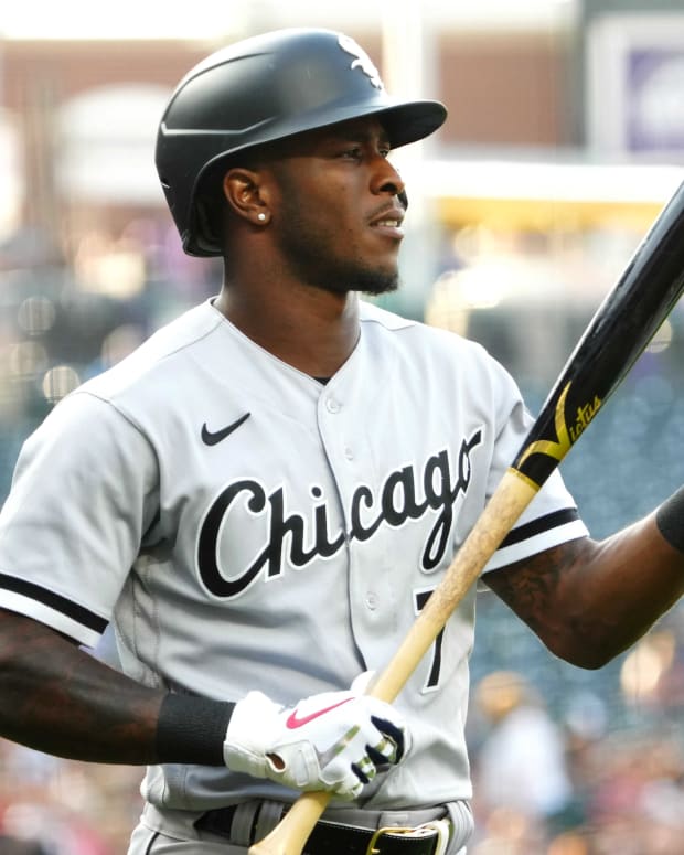 Jul 26, 2022; Denver, Colorado, USA; Chicago White Sox shortstop Tim Anderson (7) during the first inning against the against the Colorado Rockies at Coors Field.