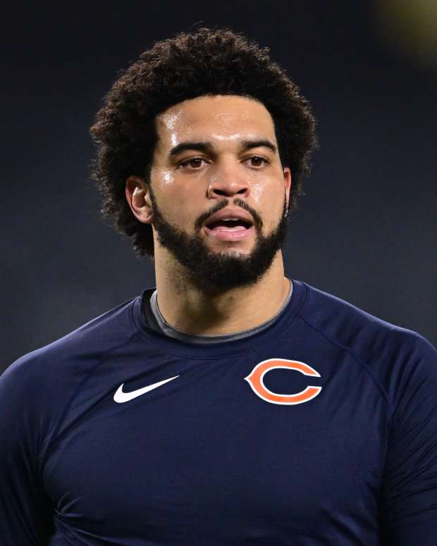 Dec 26, 2024; Chicago, Illinois, USA; Chicago Bears quarterback Caleb Williams (18) warms up before the game against the Seattle Seahawks at Soldier Field. Mandatory Credit: Daniel Bartel-Imagn Images