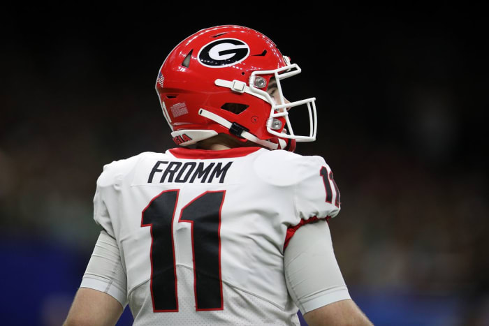 Jake Fromm may not have the flashy numbers, but he has proven himself as a three-year starter at the University of Georgia. Photo: Chris Graythen/Getty Images
