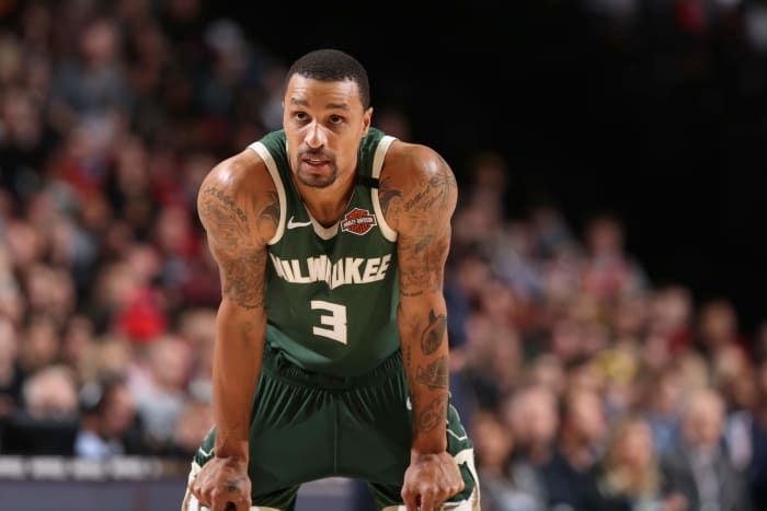 George Hill Bucks vs Bulls NBA Playoffs