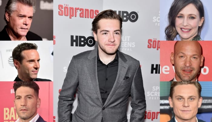 The Many Saints of Newark Cast From top left: Ray Liotta, Alessandro Nivola, Jon Bernthal, Michael Gandolfini (center), Vera Farmiga, Corey Stoll and Billy Magnussen.Photo: Getty Images