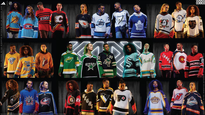 Graphic showing all 2022-23 NHL Reverse Retro Jerseys