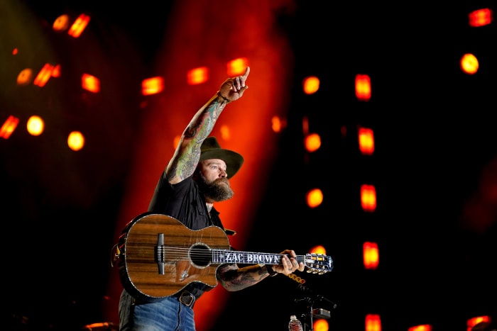 The Zac Brown Band performs during CMA Fest at Nissan Stadium Thursday, June 9, 2022 in Nashville, Tennessee.