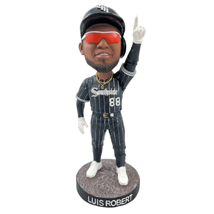 The Chicago White Sox Luis Robert bobblehead giveaway for Saturday, July 8, 2023 vs. the St. Louis Cardinals