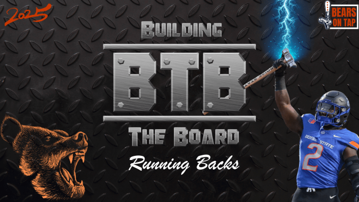 Building the Chicago Bears 2025 Draft Board Running Backs On Tap