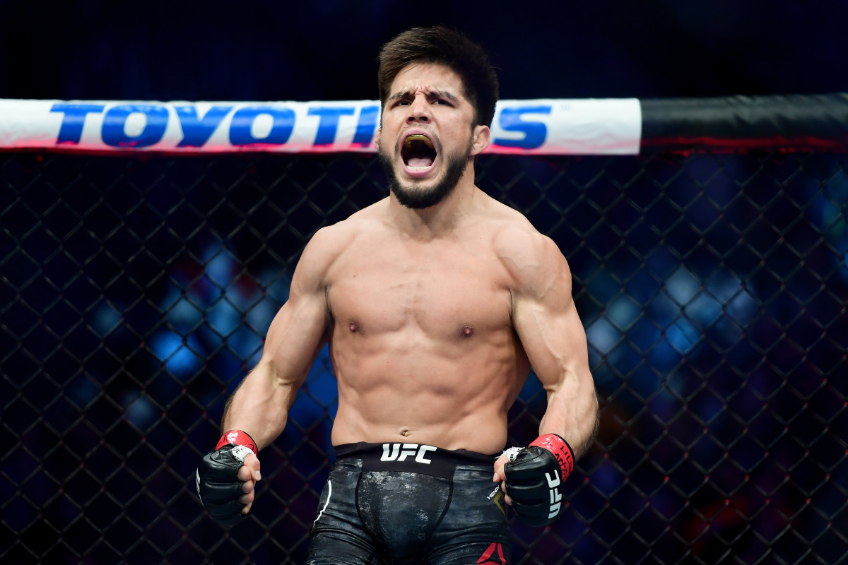 NEW YORK, NEW YORK - JANUARY 19: Henry Cejudo reacts after defeating TJ Dillashaw in the first round during their UFC Flyweight title match at UFC Fight Night at Barclays Center on January 19, 2019 in New York City. (Photo by Sarah Stier/Getty Images)