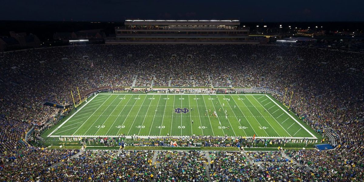 Notre Dame Stadium in South Bend, Indiana. (Photo: Musco Sports Lightning)