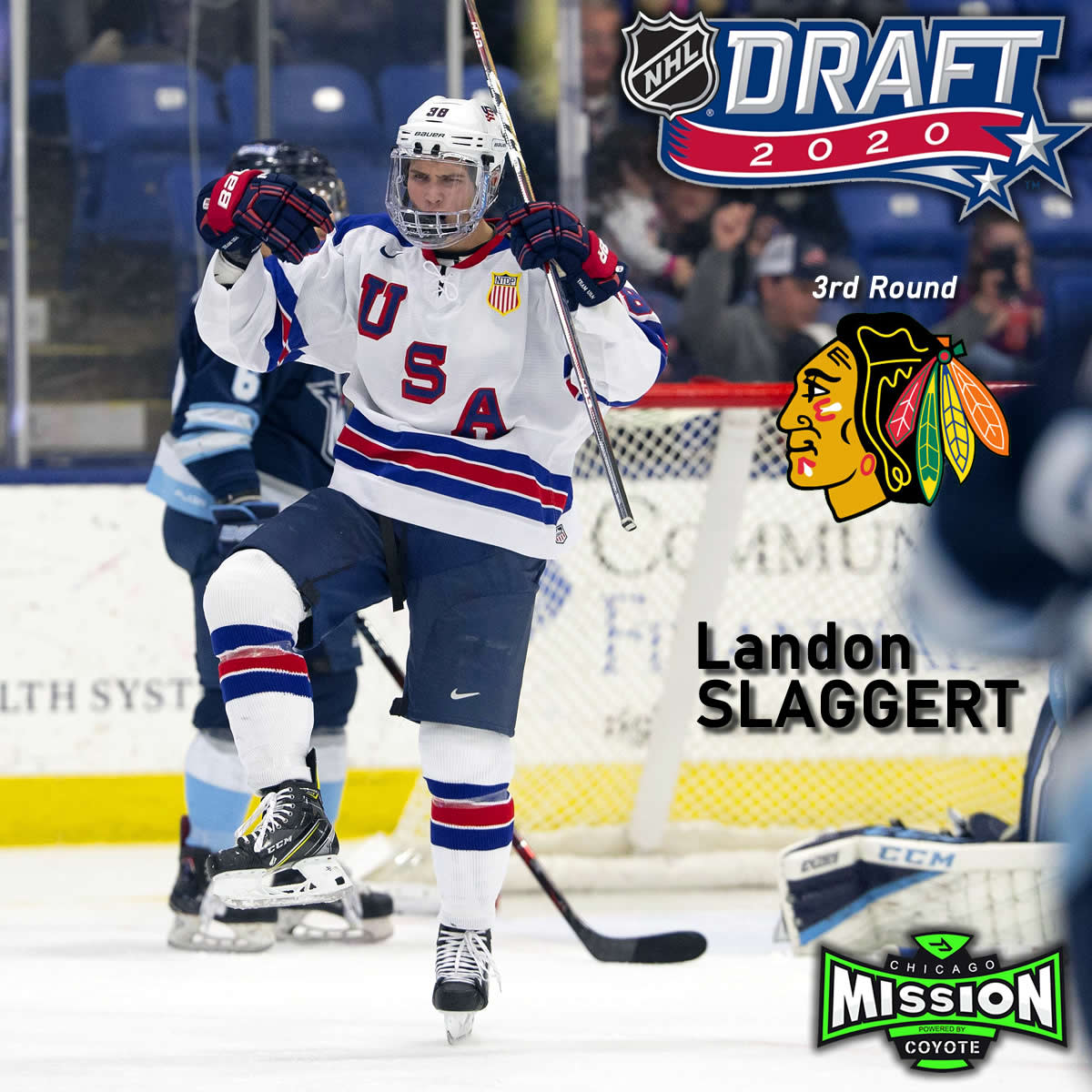 Mission Alum LANDON SLAGGERT drafted in 3rd Round in the 2020 NHL Draft