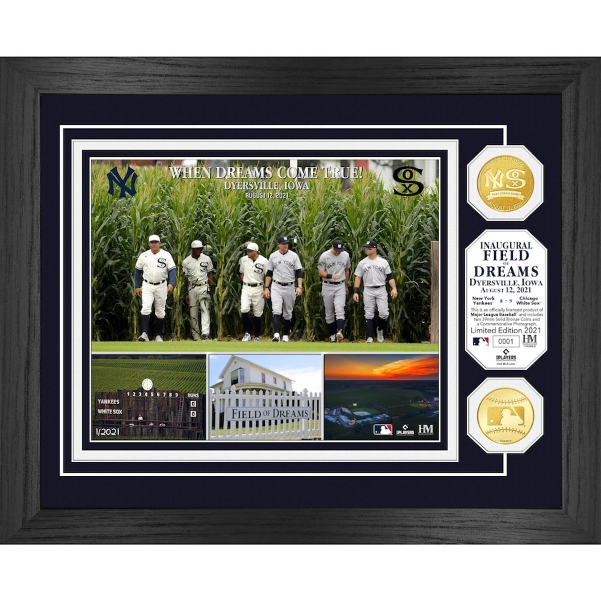 New York Yankees vs. Chicago White Sox Highland Mint 2021 Field of Dreams 13'' x 16'' Bronze Coin Photo Mint