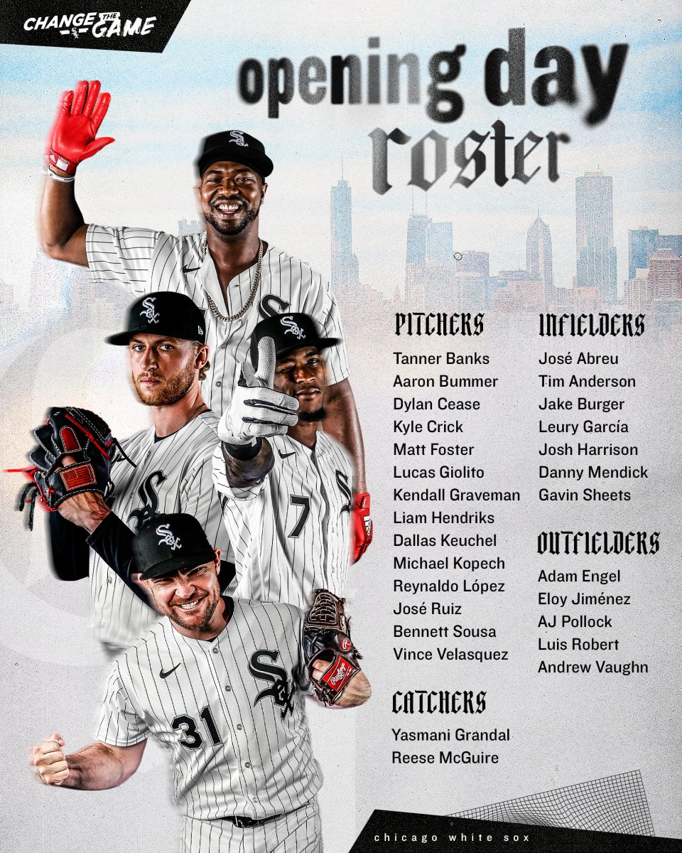 Chicago White Sox Opening Day Roster 2022