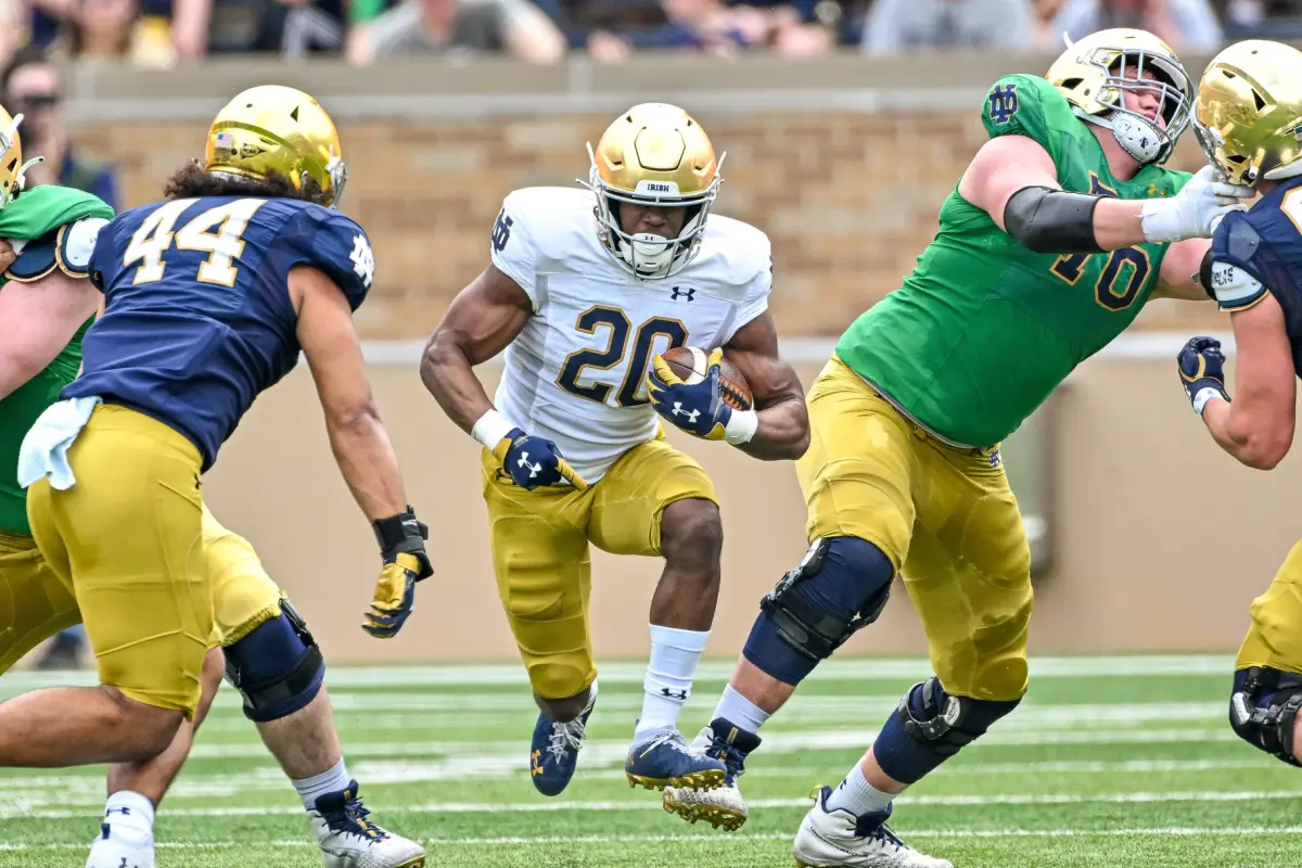 Notre Dame RB Jadarian Price Tears Achilles, Out For 2022 Season - On ...