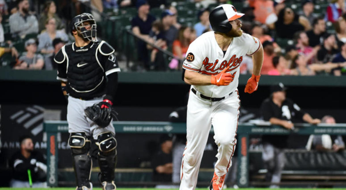 Apr 23, 2019; Baltimore, MD, USA; Baltimore Orioles first baseman Chris Davis (19) runs the bases after hitting a home run against the Chicago White Sox in the third inning at Oriole Park at Camden Yards. Mandatory Credit: Evan Habeeb-USA TODAY Sports