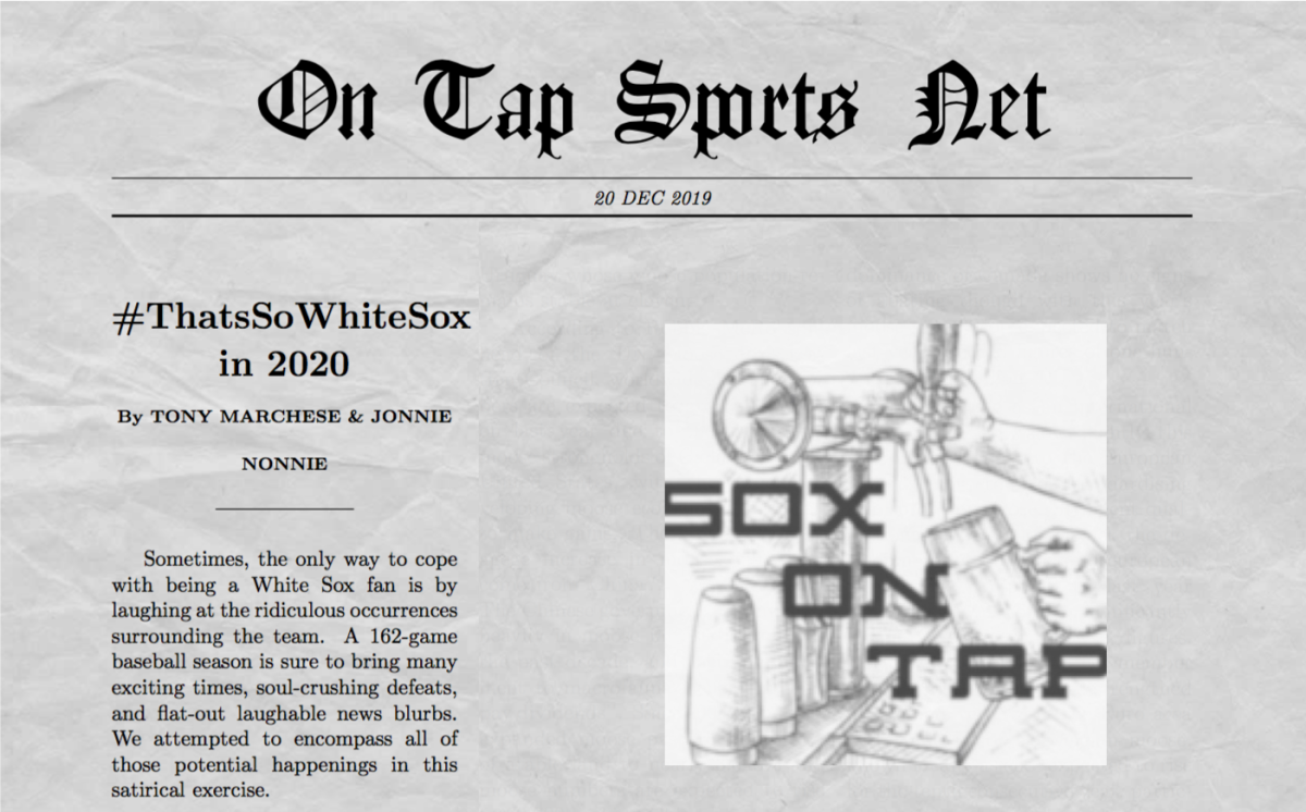 Predicting the Thats So White Sox 2020 Headlines