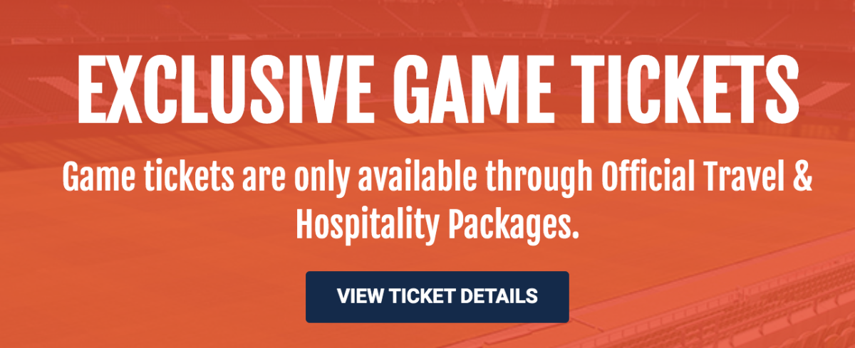 ONLY available through Official Travel & Hospitality Packages.