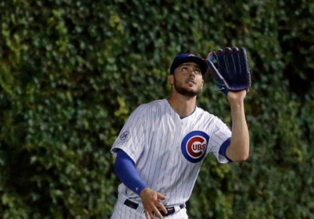 Kris  Bryant has had to play too much outfield this year, his secondary position, due to the outfield's lack of depth.