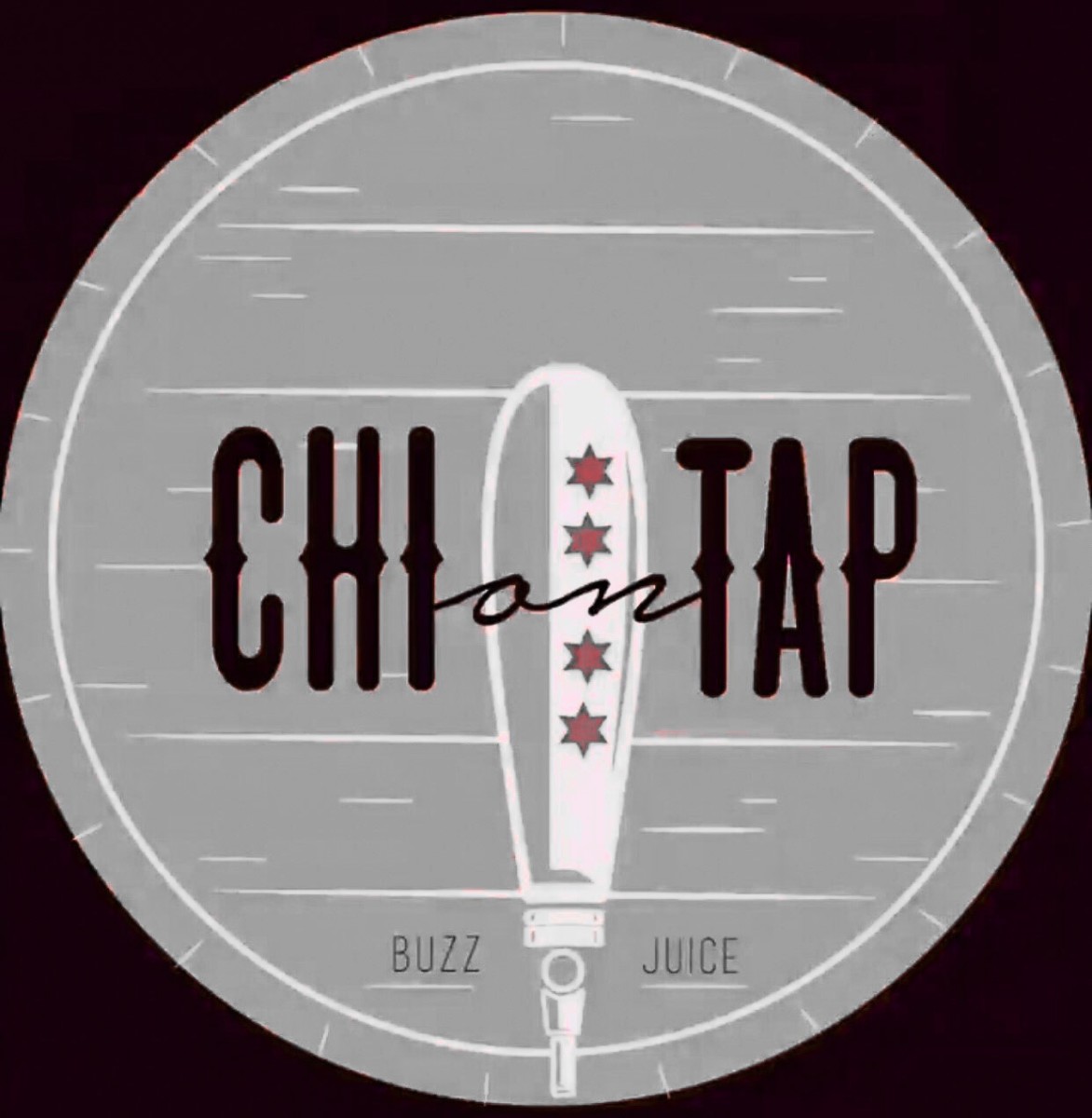 Chi On Tap Grey Wood Logo