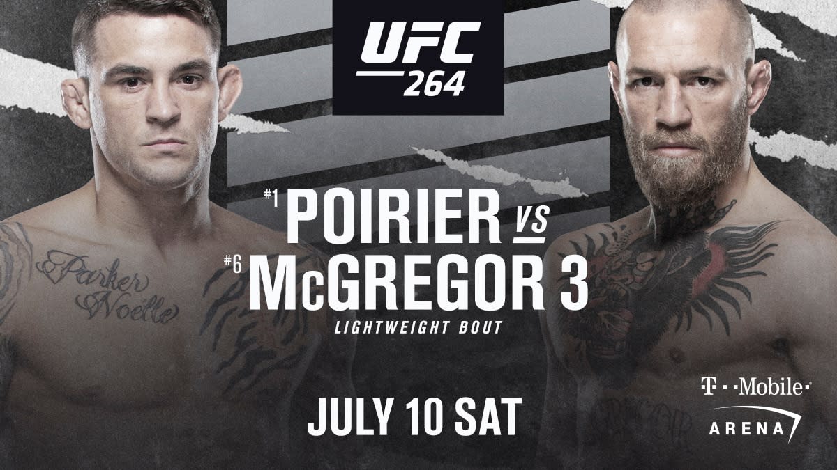 UFC 264 Poirier McGregor Betting Card