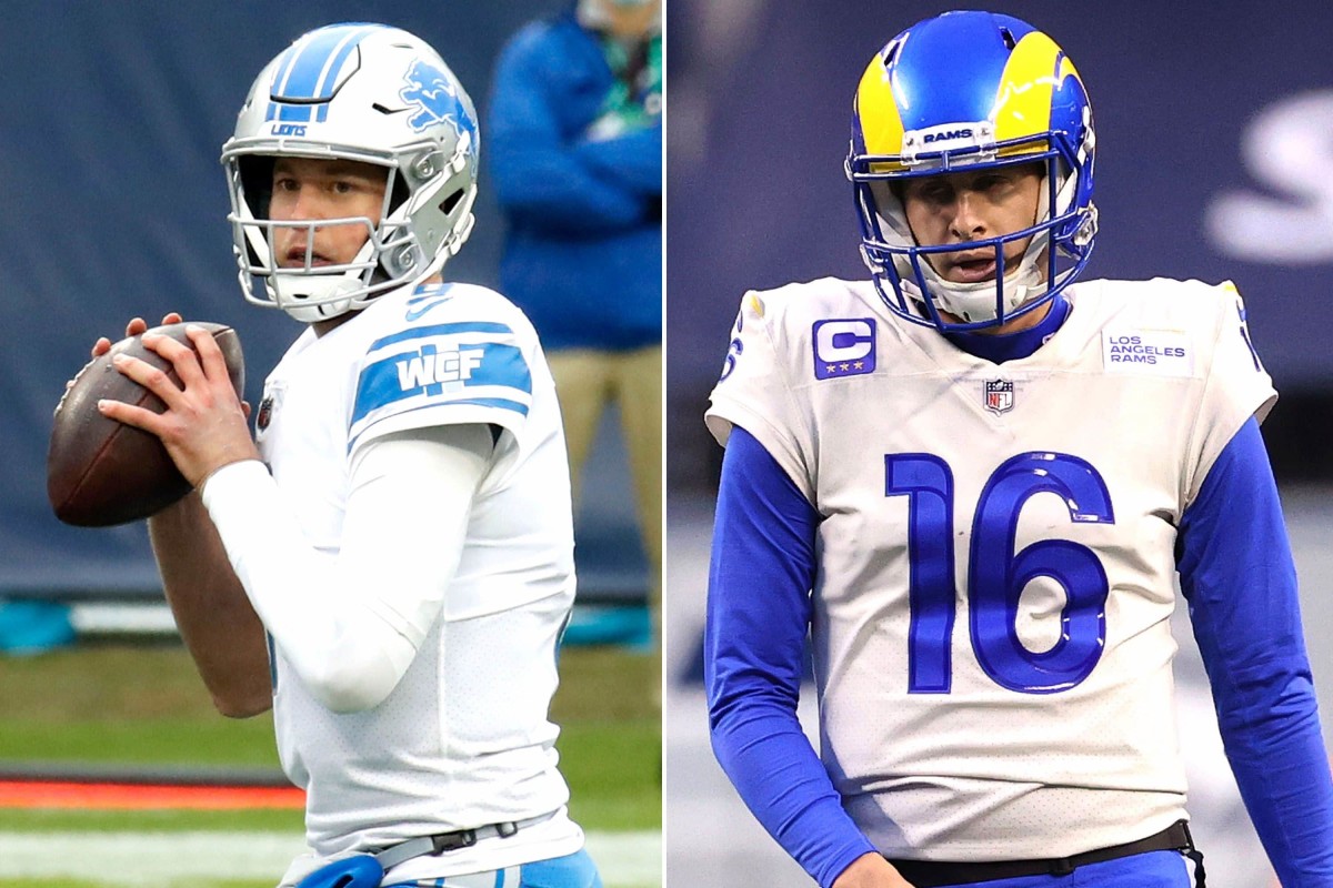 Matthew Stafford (left), Jared Goff (right)Photos: Getty Images