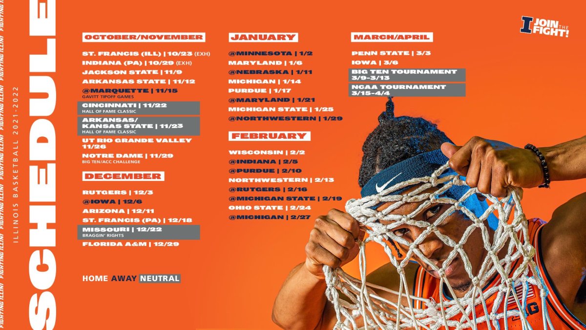 Illinois Basketball Schedule 2021-22
